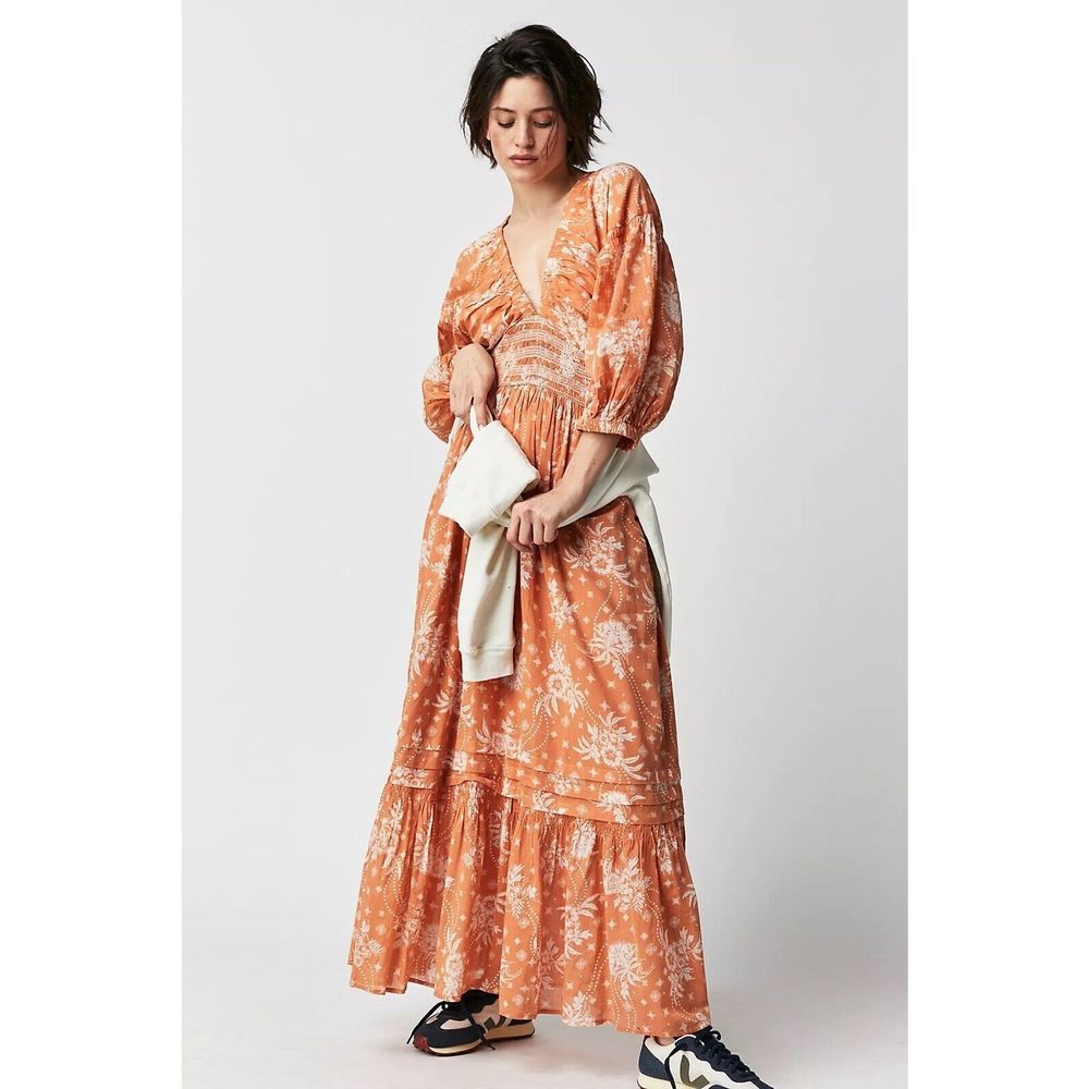 New Free People Golden Hour Maxi Dress size Medium - Picture 1 of 9
